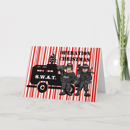 Operation Christmas SWAT Team Christmas Card Karte (Vorderseite)