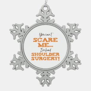 Operation der Funny Shoulder Erholung "Scare" Schneeflocken Zinn-Ornament