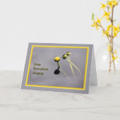 Operation der Lebertransplantation mit Wildblumen Karte (Gelbe Blume)