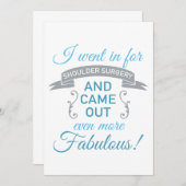 Operation der Schulter Fantastische Erholung (blau Einladung (Vorne/Hinten)