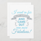 Operation des Herzens Fabulous Erholung (blau) Einladung (Vorne/Hinten)