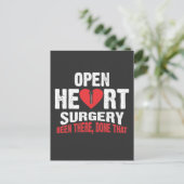 Operation des offenen Herzens Patient Bypass Erhol Postkarte (Stehend Vorderseite)
