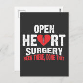 Operation des offenen Herzens Patient Bypass Erhol Postkarte (Vorne/Hinten)