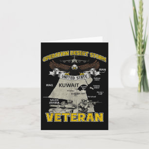 Operation Desert Storm Ods Veteran Irak Vintage Gi Karte