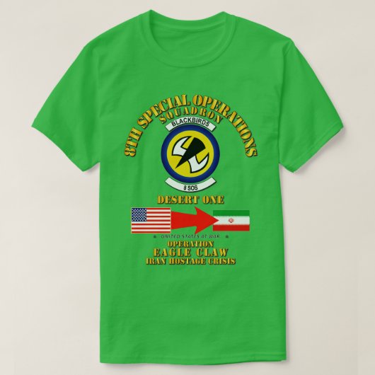 Operation Eagle Claw Iran 8. SOS T-Shirt (Design vorne)