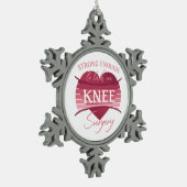 Operation Erholung für Frauen Schneeflocken Zinn-Ornament (Links)