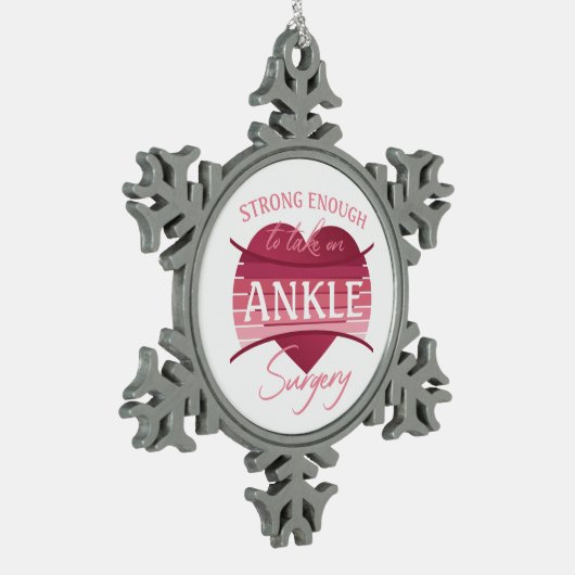 Operation Erholung für Frauen Schneeflocken Zinn-Ornament (Links)