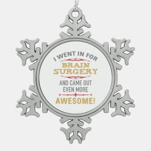 Operation Erholung Spaß Schneeflocken Zinn-Ornament (Vorderseite)