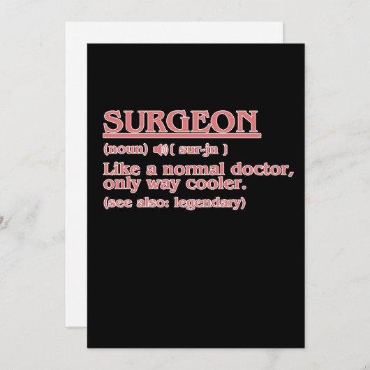 Operation für Chirurgen Dankeskarte (Vorne/Hinten)