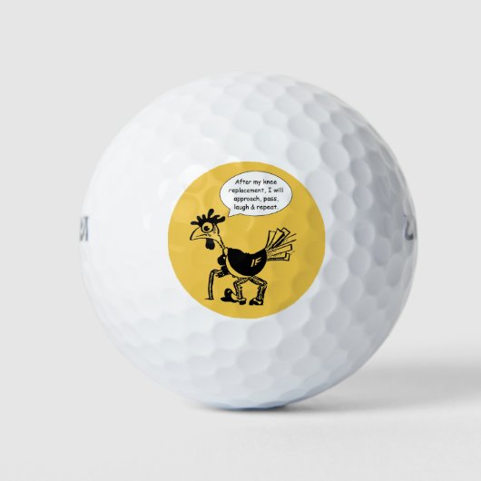 Operation für den Knie-Ersatz - Fun Quote Golfball (Vorderseite)