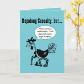 Operation für den Knie-Ersatz - Fun Quote Karte (Gelbe Blume)