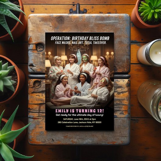 Operation Geburtstags-Wohlfühl-Spa-Party  Postkarte