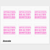 Operation Healthy Hooters Quadratischer Aufkleber (Blatt)
