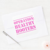Operation Healthy Hooters Quadratischer Aufkleber (Umschlag)