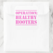 Operation Healthy Hooters Quadratischer Aufkleber (Tasche)