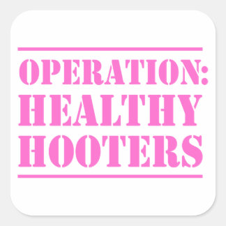 Operation Healthy Hooters Quadratischer Aufkleber