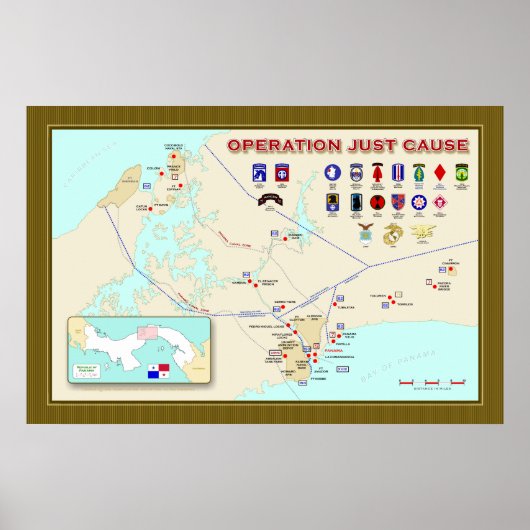 Operation Just Ursache Map Poster (Vorne)