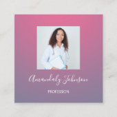 Operation Krankenpflege Custom Foto Ommbbre Quadratische Visitenkarte (Vorderseite)