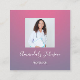 Operation Krankenpflege Custom Foto Ommbbre Quadratische Visitenkarte