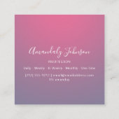 Operation Krankenpflege Custom Foto Ommbbre Quadratische Visitenkarte (Rückseite)