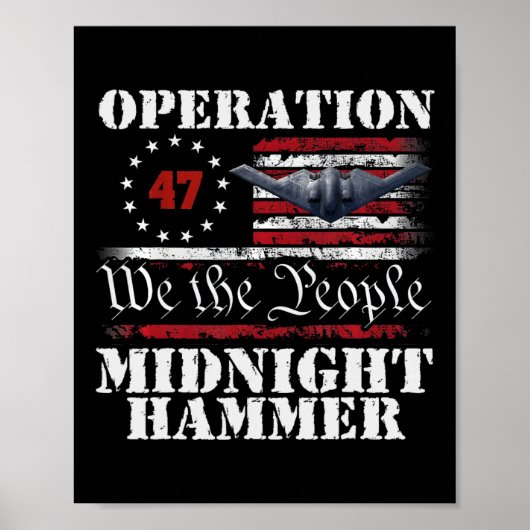Operation Midnight Hammer - USA-Flagge Midnight Ha Poster (Vorne)