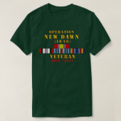Operation New Dawn Service Ribbon Bar w GWT Iraq 2 T-Shirt (Design vorne)
