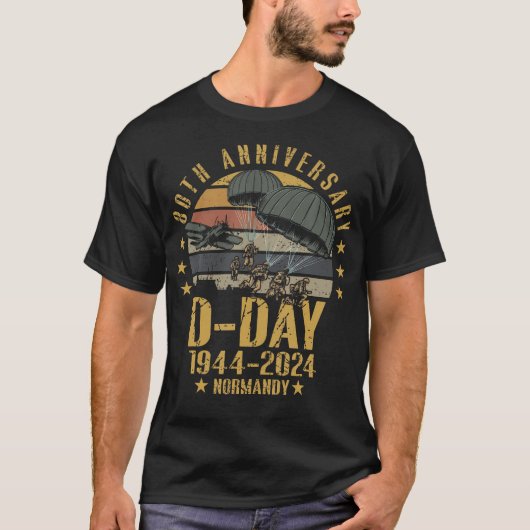Operation Overlord 1944 D-Day 2024 80th Anniversar T-Shirt (Vorderseite)