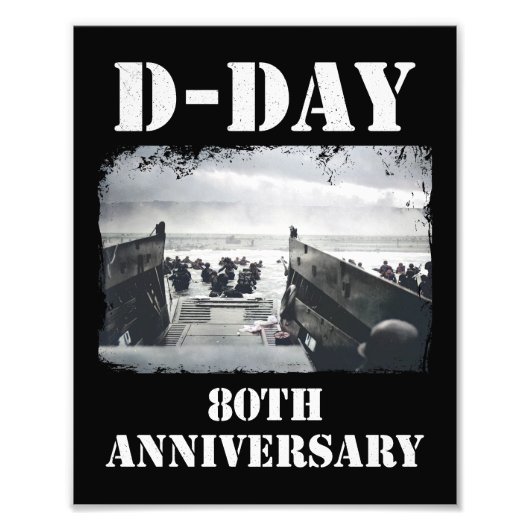 Operation Overlord 1944 D-Day 2024 Normandie Fotodruck (Vorne)