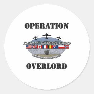 Operation Overlord 1944 Runder Aufkleber
