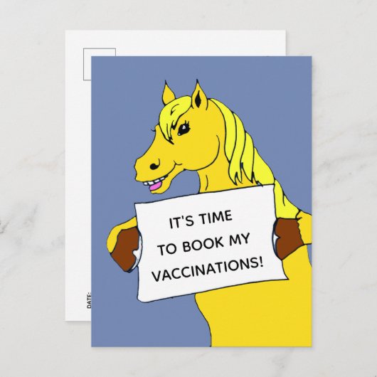 Operation Pferdeimpfung Erinnerung Postkarte (Vorne/Hinten)