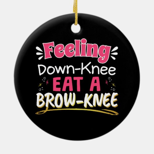 Operation Positivität Pub Niedlich Brownie Keramik Ornament (Hinten)