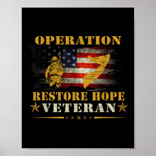 Operation Restore Hope Veteran Somalia Vintage Ges Poster