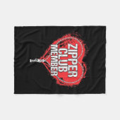 Operation Spaß Funny Zipper Club Mitglied Fleecedecke (Vorderseite (Horizontal))