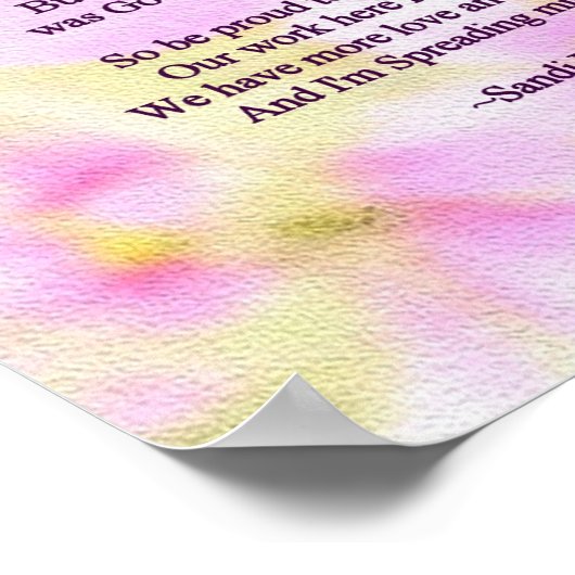 Operation Survivor Gedicht Poster (Ecke)