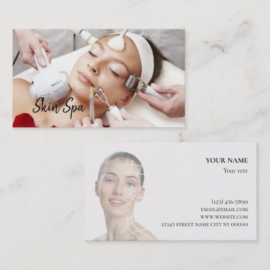 Operation- und Verjüngungszentrum aus Kunststoff Visitenkarte (Vorne/Hinten)