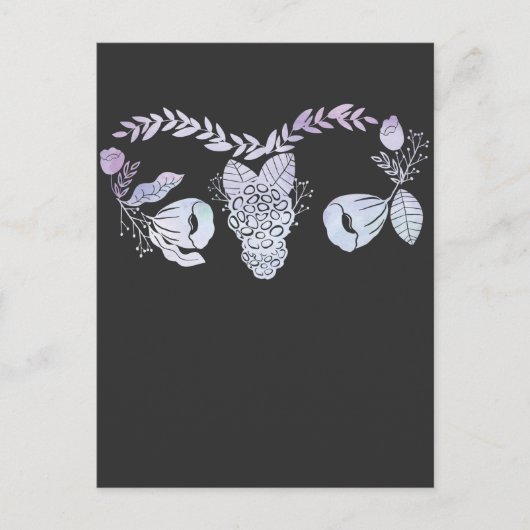 Operation Uterus Blütenhysterektomie Postkarte (Vorderseite)