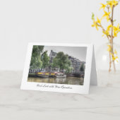 Operation Viel Glück, Calming Amsterdam Canal Scen Karte (Gelbe Blume)