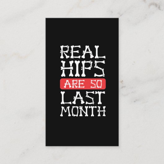 Operation von Angesagten Ersatzknochen Erholung Visitenkarte (Vorderseite)