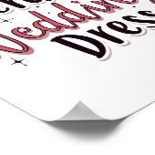 Operation Wedding Dress Funny Bride Bachelorette P Poster (Ecke)