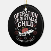 Operation Weihnachtskindersonnenfamilie Matching Keramik Ornament (Links)