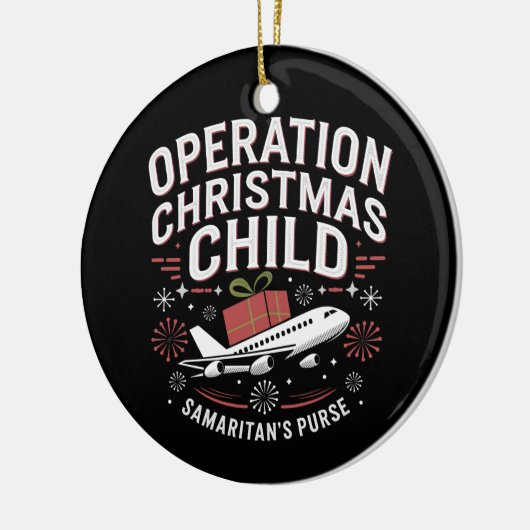 Operation Weihnachtskindersonnenfamilie Matching Keramik Ornament (Links)