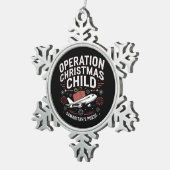 Operation Weihnachtskindersonnenfamilie Matching Schneeflocken Zinn-Ornament (Rechts)