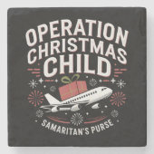 Operation Weihnachtskindersonnenfamilie Matching Steinuntersetzer (Vorderseite)