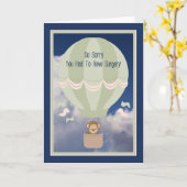 Operation Wohlfühlkarte für Kinder mit Affe Karte (Gelbe Blume)