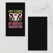 Operation zur Uterusentfernung Unterstützung Hyste Visitenkarte (Vorne/Hinten)