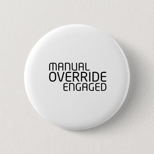 Operational Status Minimalistische Typografie Button (Vorderseite)