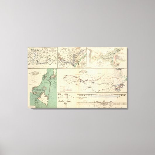 Operationen der Potomac-Armee Leinwanddruck (Vorderseite)