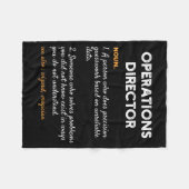 Operations Director Profession Funny Dictionary De Fleecedecke (Vorderseite (Horizontal))