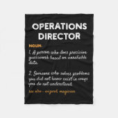 Operations Director Profession Funny Dictionary De Fleecedecke (Vorderseite)