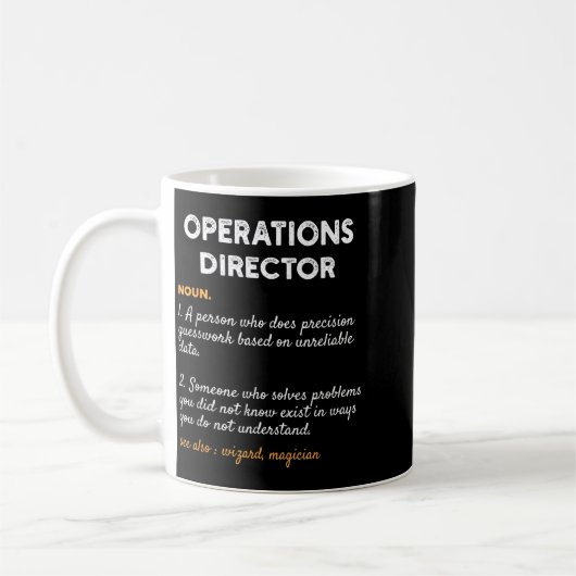 Operations Director Profession Funny Dictionary De Kaffeetasse (Links)